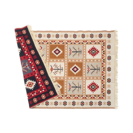 Wendbarer orientalischer Teppich KILIM GOLD 60x120 cm, mehrfarbig
