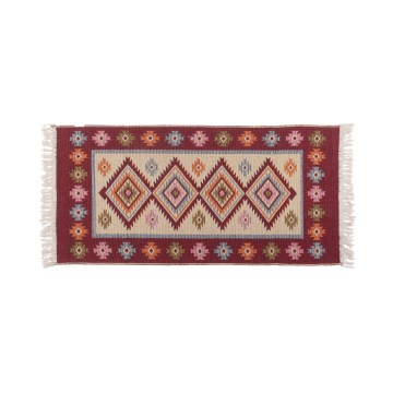 Wendbarer Orientteppich KILIM 80x150 cm rot/beige