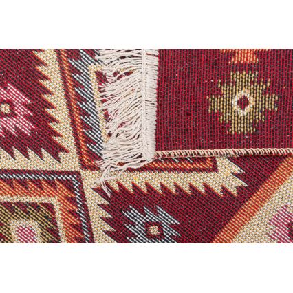 Wendbarer Orientteppich KILIM 80x150 cm Rot/Beige