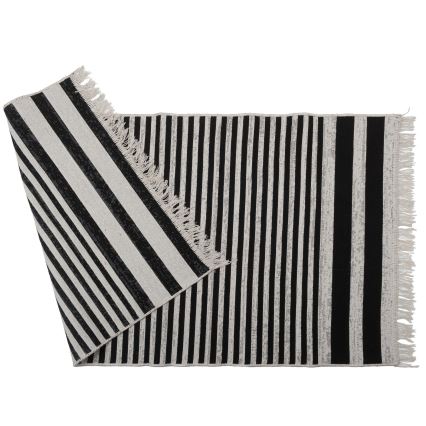 Wendbarer Teppich KILIM GOLD 80x150 cm schwarz/weiß