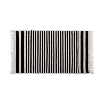 Wendeteppich KILIM GOLD 60x120 cm schwarz/weiß