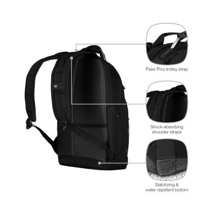Wenger - Laptop-Rucksack 20 l 15 mit Tablet-Tasche 10 Gigabyte schwarz
