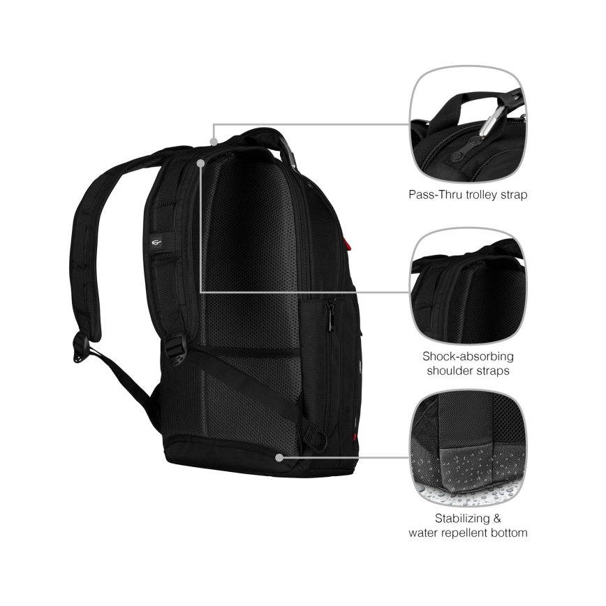 Wenger - Laptop-Rucksack 20 l 15 mit Tablet-Tasche 10 Gigabyte schwarz