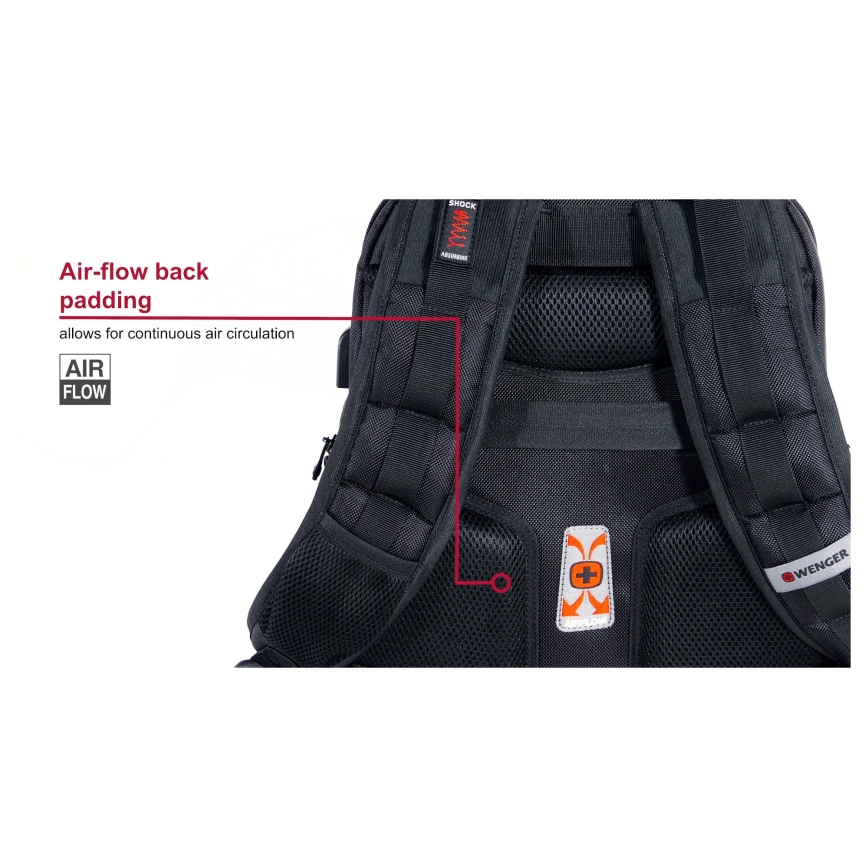 Wenger - Laptop-Rucksack 25 l 16" mit Tablet-Fach 10" Pegasus Deluxe schwarz