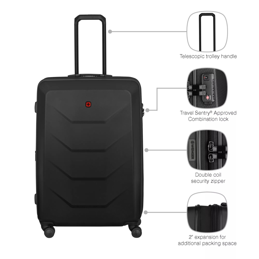 Wenger - Reisekoffer mit Rollen 93 l Prymo schwarz