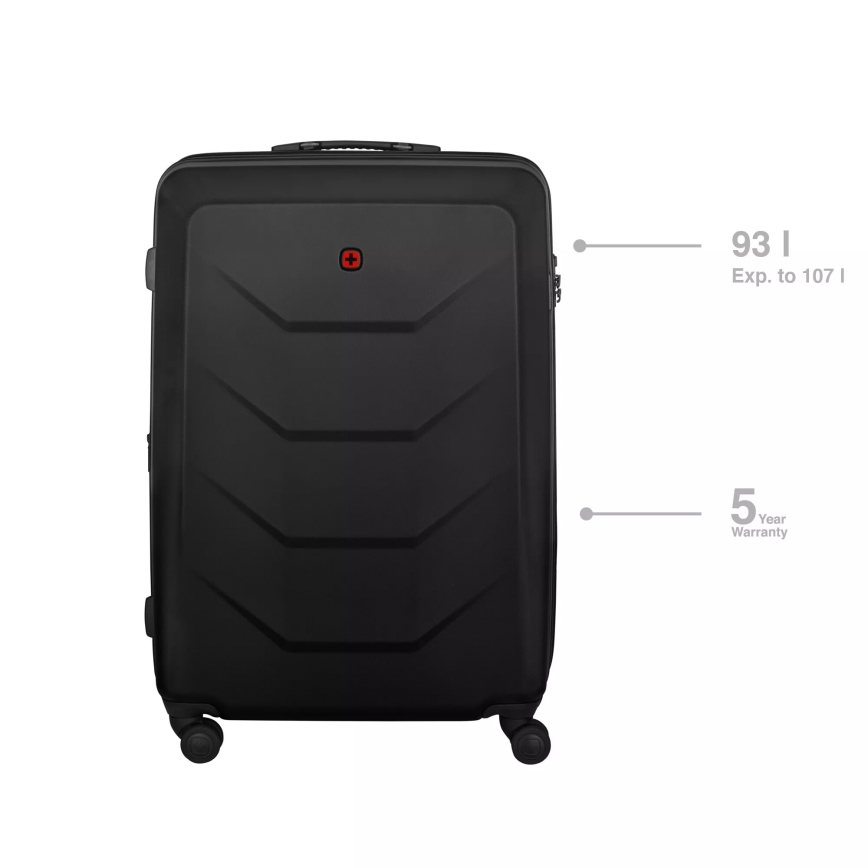 Wenger - Reisekoffer mit Rollen 93 l Prymo schwarz