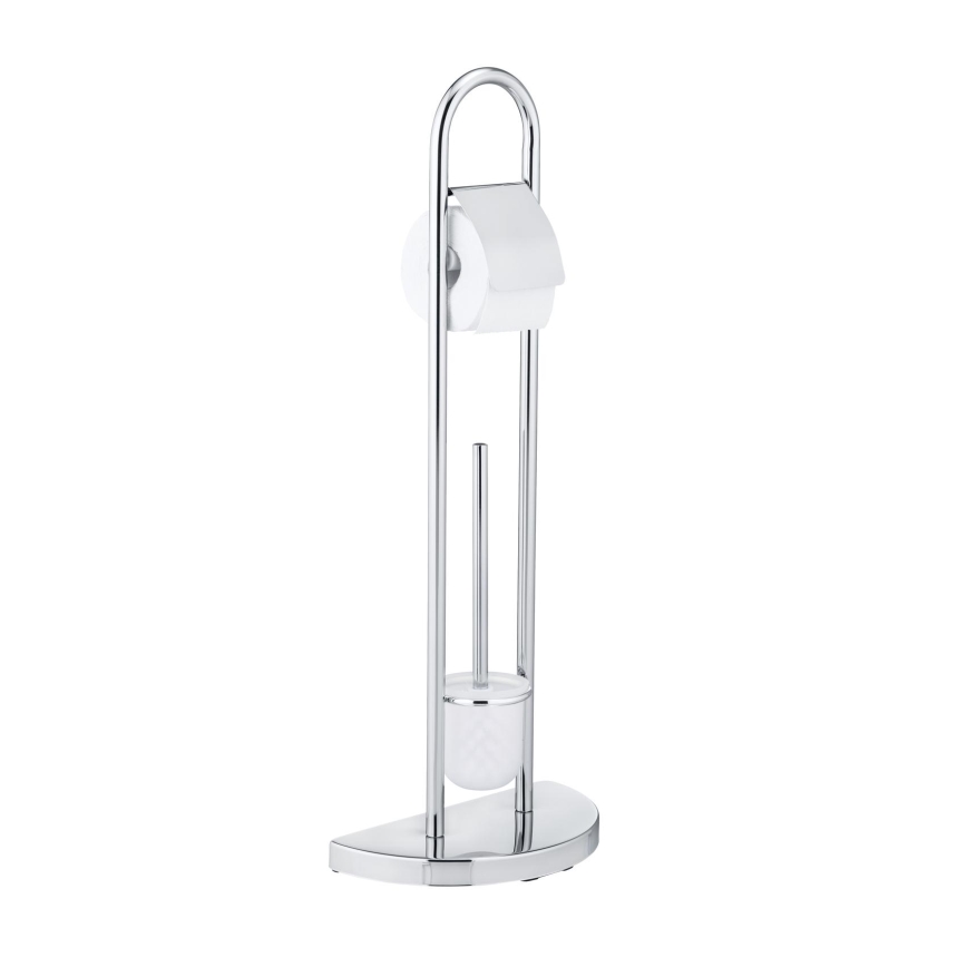 WENKO 16608100 - WC-Bürste COSENZA 33x84 cm glänzender Chrom/Satin