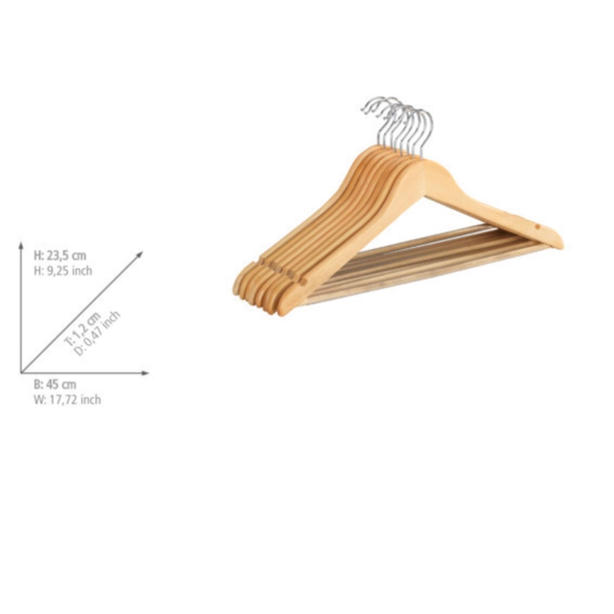 WENKO 17219008100 - Kleiderbügel ECO 45x23,5 cm braun