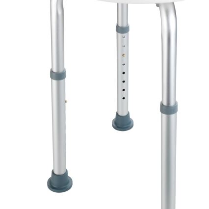 WENKO 1792921100-Hocker SECURA 45,5x45,5 cm weiß/silber/grau