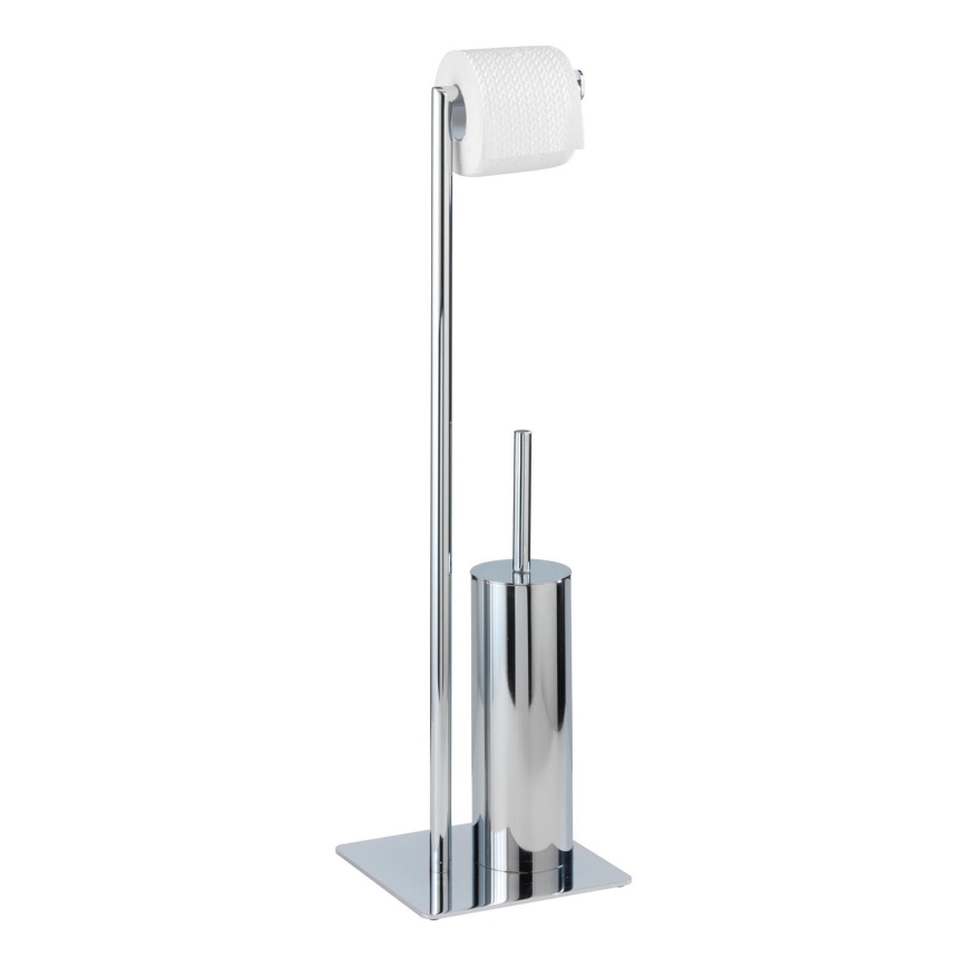 WENKO 18562100 - WC-Bürste RECCO 20 x 71,5 cm, glänzender Chrom