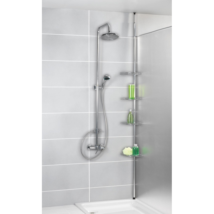 WENKO 18596100-Eckelement PREA 28x200 cm Edelstahl/Glanzchrom