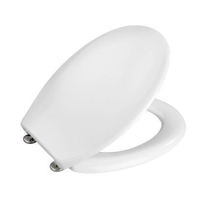 WENKO 19539100-WC WC-Sitz VIGONE 37,5x45 cm weiß/silber