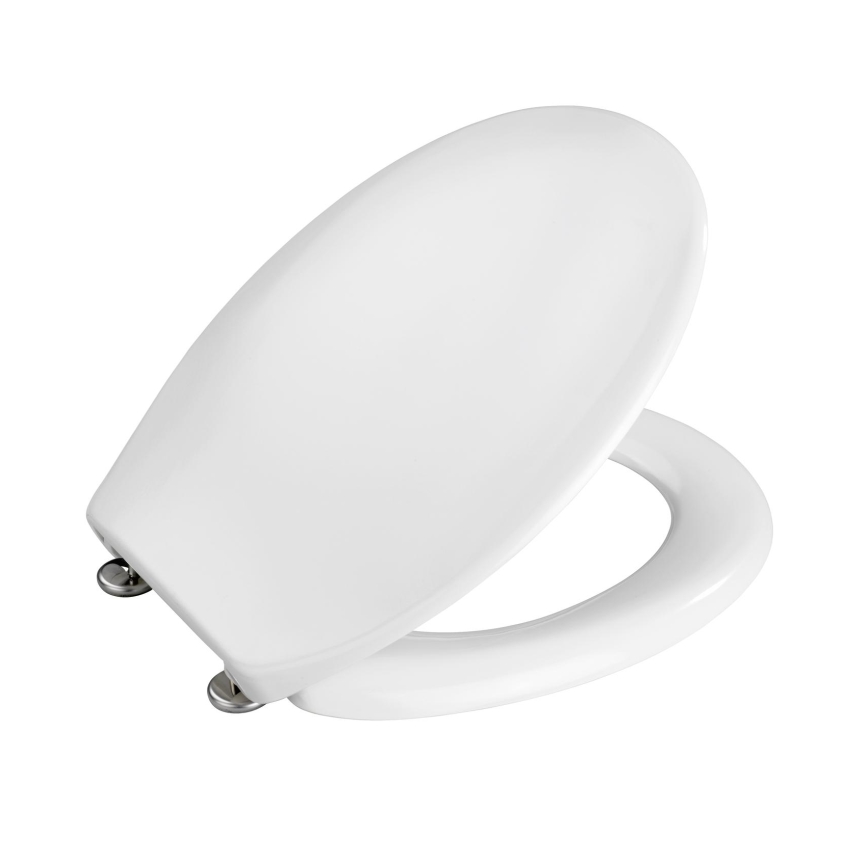 WENKO 19539100-WC WC-Sitz VIGONE 37,5x45 cm weiß/silber