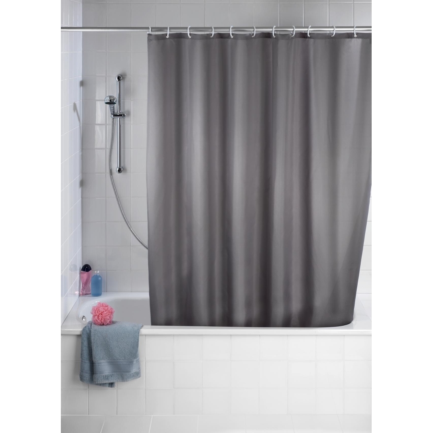 WENKO 20044100 - Duschvorhang 180x200 cm grau
