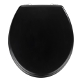 WENKO 20077100-WC WC-Sitz PRIMA 37x41 cm schwarz/silber