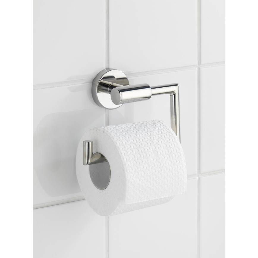 WENKO 20216100 - Toilettenpapierhalter BOSIO SHINE 15x10,5 cm Edelstahl/silber