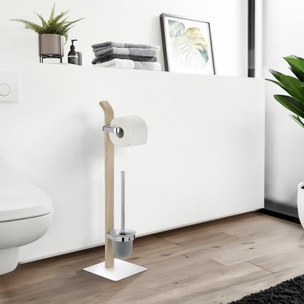 WENKO 20397100 - WC-Bürste SAMONA 20x71,5 cm Chrom/Braun/Satin