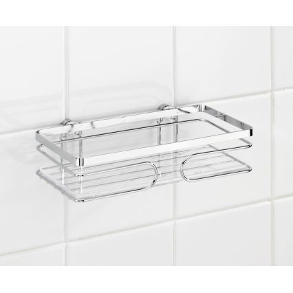 WENKO 20409100 - PREMIUM EDELSTAHL-Ablage 24 x 13,5 cm, Edelstahl/Silber
