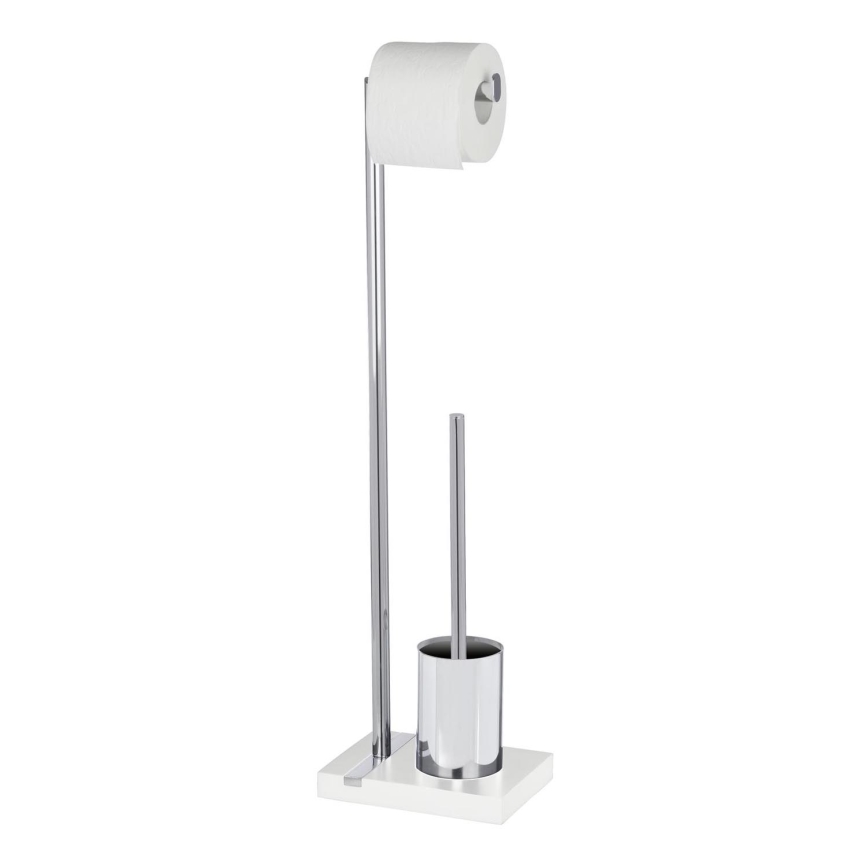 WENKO 20486100 - WC-Bürste NOBLE 20 x 74 cm Chrom/weiß