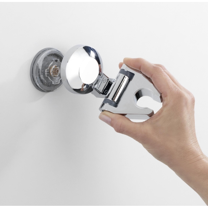 WENKO 20619100-Brausehalter FIORINA 6x9 cm glänzend verchromt