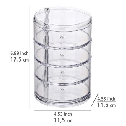 WENKO 20990100 - Organizer TOWER 11,5x17,5 cm transparent