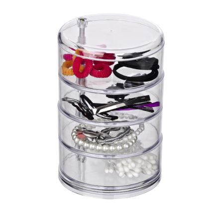 WENKO 20990100 - Organizer TOWER 11,5x17,5 cm transparent