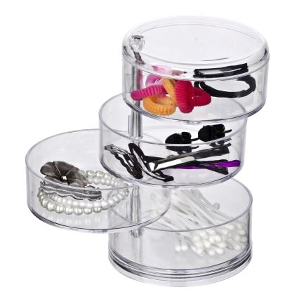 WENKO 20990100 - Organizer TOWER 11,5x17,5 cm transparent