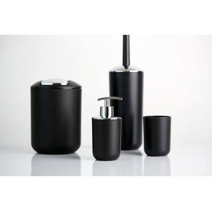 WENKO 21210100 - WC-Bürste BRASIL 10x37 cm schwarz/glänzender Chrom