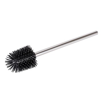 WENKO 21799100 - WC-Bürste 7,5 x 35 cm, Edelstahl/silber/schwarz