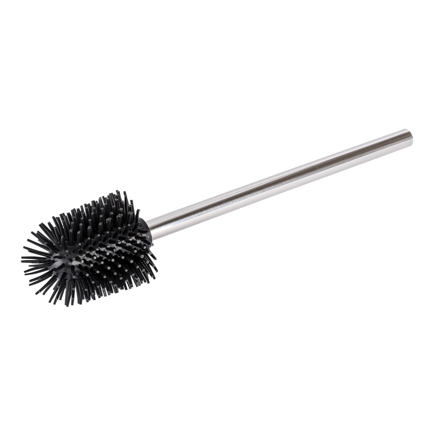WENKO 21799100 - WC-Bürste 7,5 x 35 cm, Edelstahl/silber/schwarz