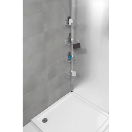 WENKO 21803100-Eckablage DOLCEDO 31x275 cm Edelstahl/glänzender Chrom