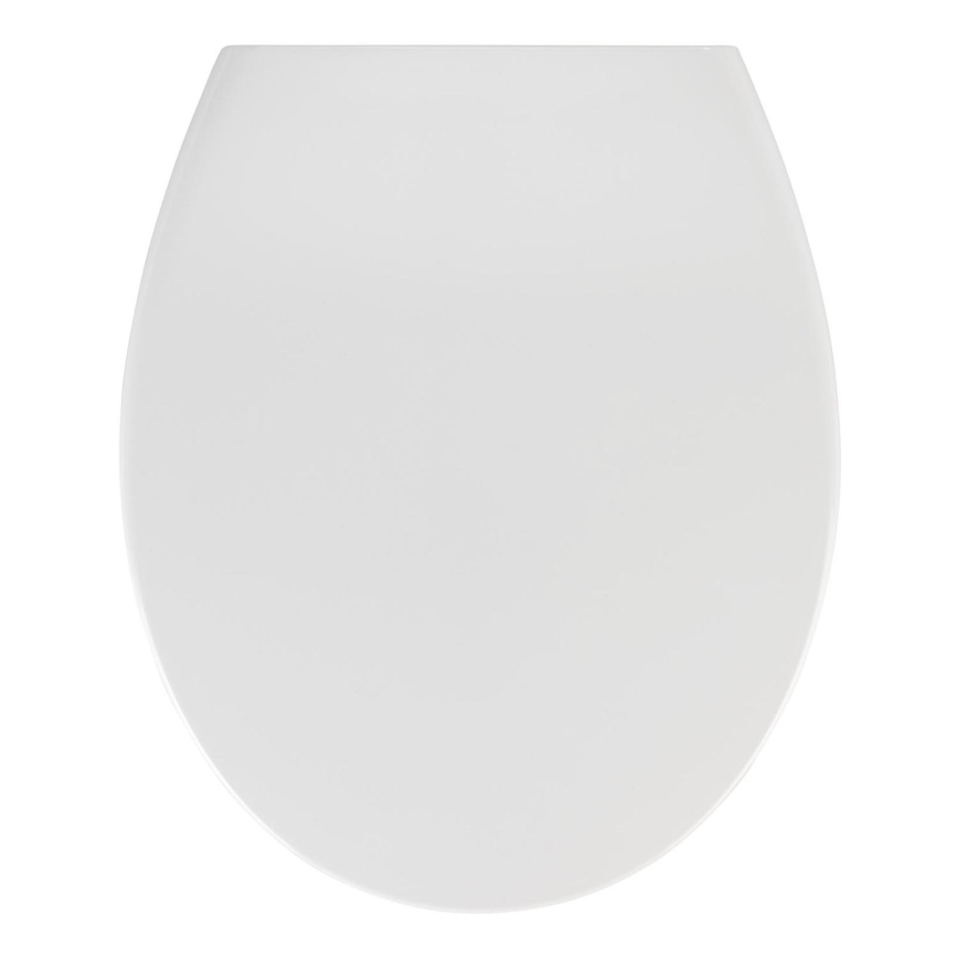 WENKO 21903100-WC WC-Sitz SAMOS 44,5 x 37,5 cm weiß/silber