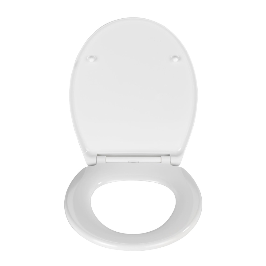 WENKO 21903100-WC WC-Sitz SAMOS 44,5 x 37,5 cm weiß/silber