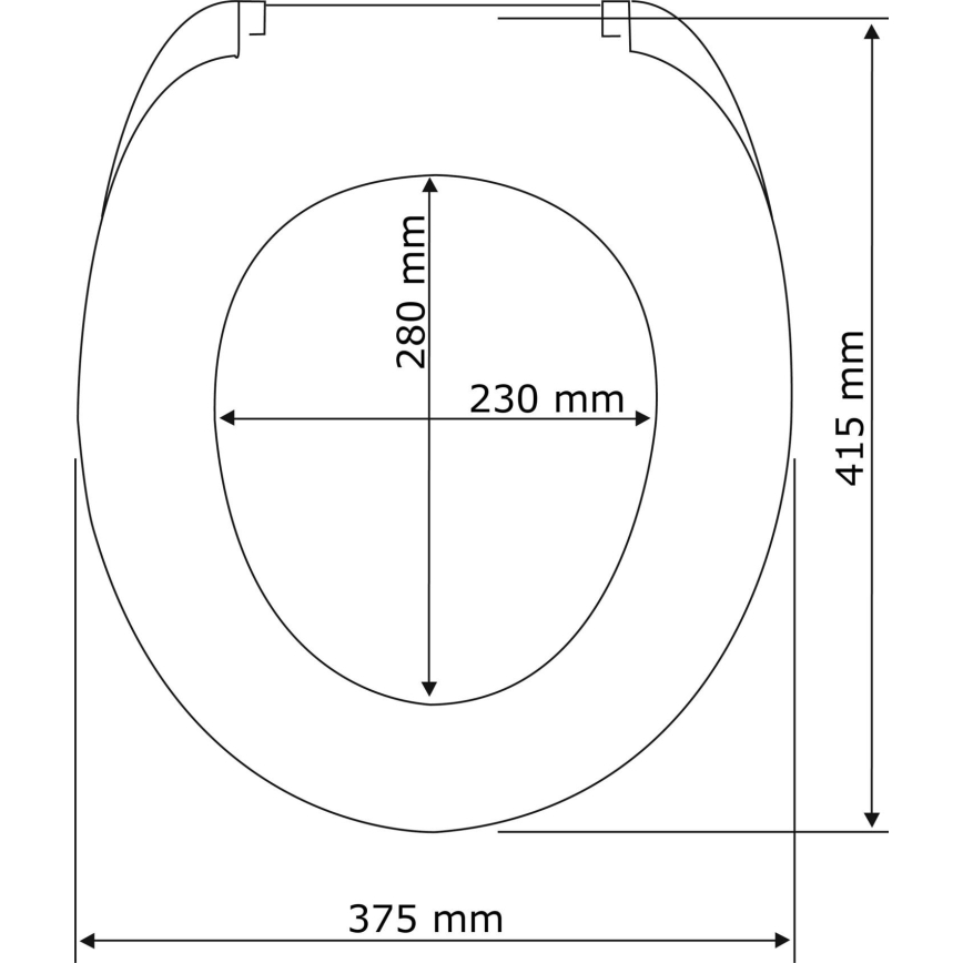 WENKO 21903100-WC WC-Sitz SAMOS 44,5 x 37,5 cm weiß/silber