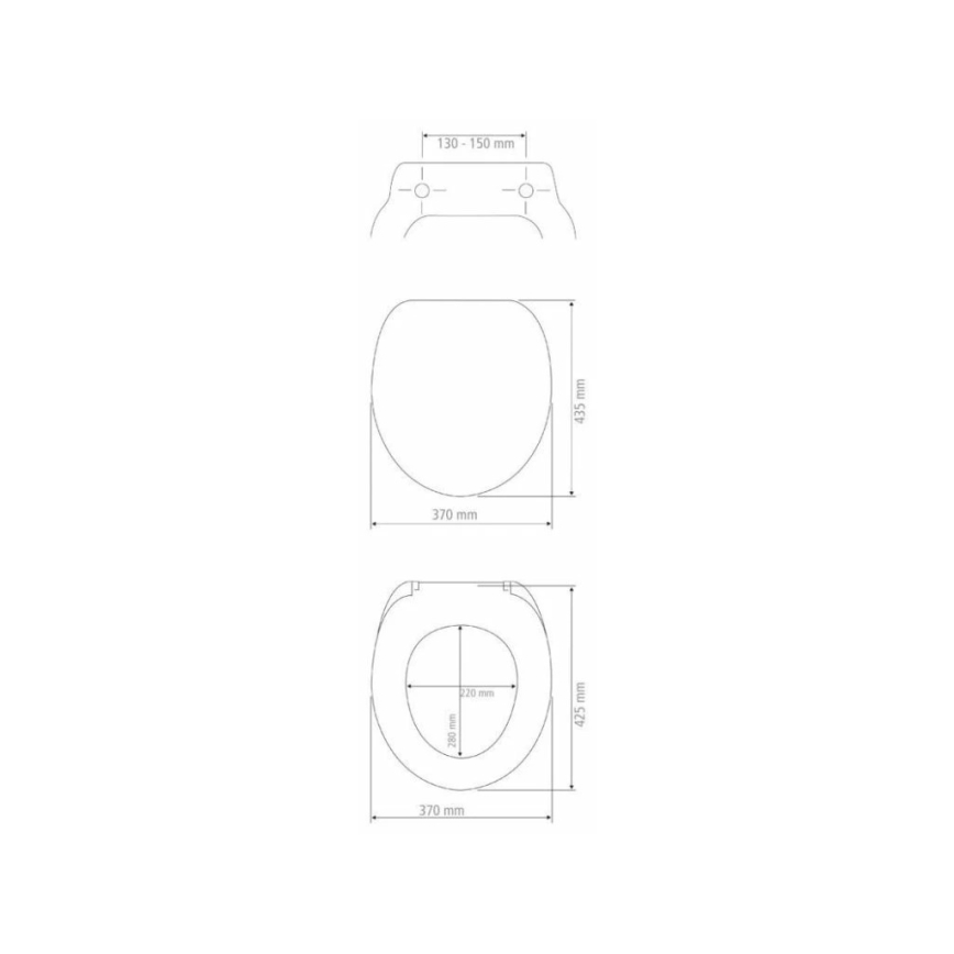WENKO 21905100-WC-Sitz SECURA 37x44 cm weiß/grau
