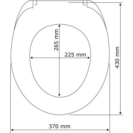 WENKO 22015100-WC WC-Sitz Wenge 35,5 x 42,5 cm braun/silber