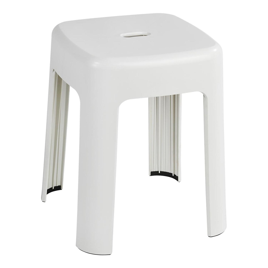WENKO 22160100 - Hocker ALASKA 37x45,5 cm weiß