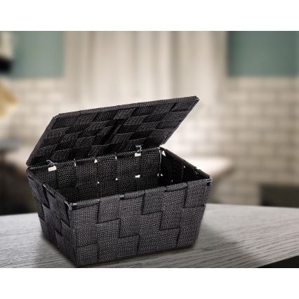 WENKO 22197100 - Korb ADRIA 19x14 cm schwarz