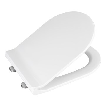 WENKO 22415100-WC-Sitz HABOS 46x36 cm weiß/silber