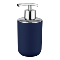 WENKO 22519100 - Seifenspender BRASIL 320 ml blau/glänzender Chrom