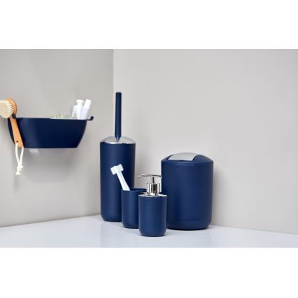WENKO 22519100 - Seifenspender BRASIL 320 ml blau/glänzender Chrom