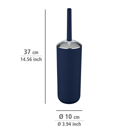 WENKO 22522100 - WC-Bürste BRASIL 10x37 cm blau/glänzender Chrom