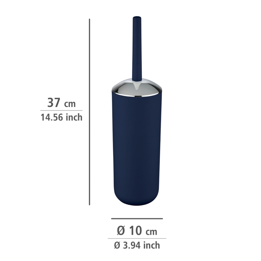 WENKO 22522100 - WC-Bürste BRASIL 10x37 cm blau/glänzender Chrom