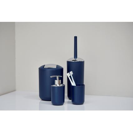 WENKO 22522100 - WC-Bürste BRASIL 10x37 cm blau/glänzender Chrom