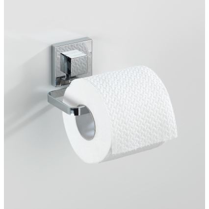 WENKO 22687100-Toilettenpapierhalter VACUUM-LOC QUADRO ED 14x11 cm Hochglanz-Chrom