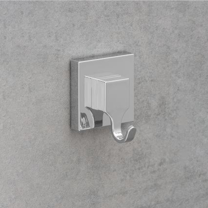 WENKO 22688100-Haken VACUUM-LOC QUADRO ED 6x7 cm silber/Glanzchrom
