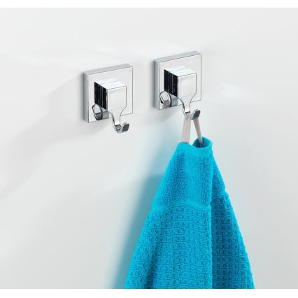 WENKO 22688100-Haken VACUUM-LOC QUADRO ED 6x7 cm silber/Glanzchrom
