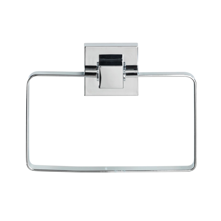 WENKO 22689100-Handtuchhalter VACUUM-LOC QUADRO ED 18,5 x 14 cm silber/glänzend verchromt