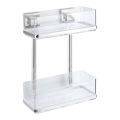 WENKO 22691100-Regal VACUUM-LOC QUADRO ED 25,5 x 32,5 cm silber/Hochglanz-Chrom/klar