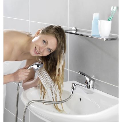WENKO 22866100 - Duschstange UNIVERSAL 170x6,5 cm glänzender Chrom/Silber/Grau